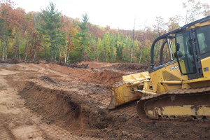 Building roads, grading